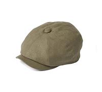 Failsworth 100% Irish Linen Alfie Bakerboy Cap (61cm, Khaki),7 1/2