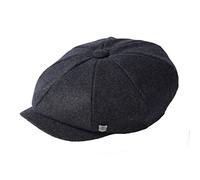 Failsworth Alfie Melton Wool Bakerboy Cap Grey, 55cm