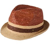 Failsworth Algarve Raffia Straw Trilby Hat - Bronze, XL (61cm)