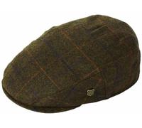Failsworth Cambridge Wool Flat Cap in Pattern 1477 - Brown, Size: Medium (57cm)