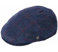 Failsworth Cambridge Wool Flat Cap in Pattern 1481 - Navy, Size: Medium (57cm)