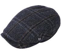 Failsworth Finsbay Harris Tweed Wool Cap in Pattern 461 - Navy, Size: Large (59cm)