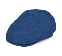 Failsworth Hats Hudson Irish Linen Newsboy Cap - Blue 6 3/4
