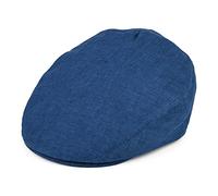 Failsworth Hats Irish Linen Flat Cap - Blue 7 1/4