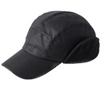 Failsworth Hats Lumberjack Waxed Cotton Earflap Baseball Cap - Black 57