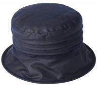 Failsworth Hats Womens British Waxed Cotton Rain Bucket Hat - Navy Blue One Size