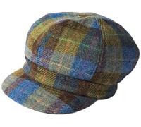 Failsworth Ladies Harris Tweed Bakerboy Cap in HT37 - Green, Size: Medium-Large