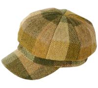 Failsworth Ladies Harris Tweed Bakerboy Cap in HT70 - Green, Size: Medium-Large