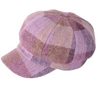 Failsworth Ladies Harris Tweed Bakerboy Cap in HT80 - Lilac, Size: Medium-Large
