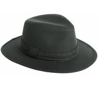 Failsworth Ladies Wax Drifter Fedora in Olive, Size: Medium