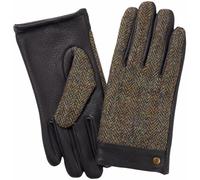 Failsworth Lundale Harris Tweed Leather Gloves in Pattern 2013 - Brown, size: Medium
