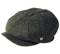 Failsworth Men's Harris Tweed Herringbone Carloway Newsboy Cap - Navy/Grey - 100% Wool - Classic Style - One Size Fits Most