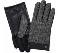 Failsworth Men's Lundale Harris Tweed & Leather Gloves (Medium, 4615 Black)