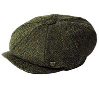Failsworth Millinery Carloway Harris Tweed Baker Boy Cap (Latest Version) in Pattern 2016 - Brown, Size: Medium (57cm)