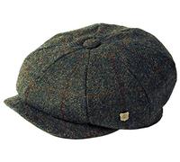 Failsworth Millinery Carloway Harris Tweed Baker Boy Cap (Latest Version) in Pattern 2018 - Grey, Size: Small (55cm)