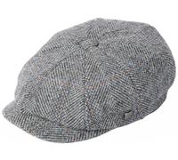 Failsworth Millinery Carloway Harris Tweed Baker Boy Cap (Latest Version) in Pattern 2022 - Grey, Size: Large (59cm)