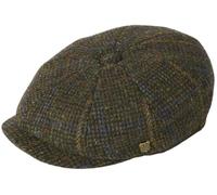 Failsworth Millinery Carloway Harris Tweed Baker Boy Cap (Latest Version) in Pattern 5080 - Brown, Size: XL (61cm)