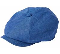 Failsworth Millinery Irish Linen Alfie Cap in Marine, Size: Small (55cm)