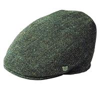 Failsworth Millinery Stornoway Harris Tweed Flat Cap (Latest Version) in Pattern 2012 - Grey, Size: Large (59cm)