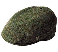 Failsworth Millinery Stornoway Harris Tweed Flat Cap (Latest Version) in Pattern 2016 - Brown, Size: XL (61cm)