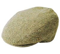 Failsworth Millinery Stornoway Harris Tweed Flat Cap (Latest Version) in Pattern 3397 - Beige, Size: Large (59cm)