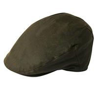 Failsworth Millinery Wax Flat Cap in Olive, Size: Small (55cm)
