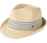 Failsworth Straw Trilby Hat, UPF40+, Diamond Crown, 5cm Brim, Multiple Sizes (UK, Alpha, S, Denim)