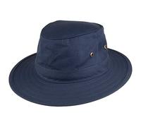 Failsworth Summer Cotton Lightweight Traveller Safari Fedora (Small 55cm , Navy )
