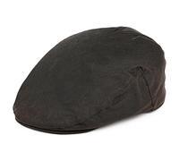 Failsworth Uni-Sex Wax Flat Cap Country Waxed Hat with Halley Stevensons Waxed Cotton (61cm, Brown)
