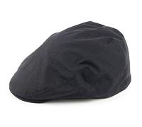 Failsworth Uni-Sex Wax Flat Cap Country Waxed Hat with Halley Stevensons Waxed Cotton (61cm, Navy)