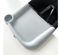 FAILUN Silicone Baby Dining Tray Competible with Inglesina Fast Table Chair & Other Hook-On High Chairs,Portable Clip-On Fast Table Chair Baby Tray, Dishwasher Safe & BPA Free (Gray)