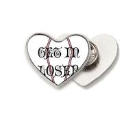 Failure Hiding Location Box Heart Metal Pin Brooch Clip Love