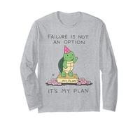 Failure is Not an Option Funny Turtle Plan Long Sleeve T-Shirt