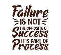 Failure is not The Opposite of Success it is Part of The Process Vinyl Art Sticker 41x50.1cm Wall beautification Coffee
