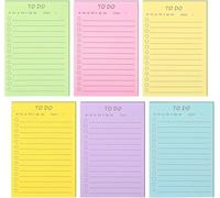 FAINCA 6 PCS to Do List Notebook Adhesion Stable and Reliable Post It Notes | Pack Resistant to Curling and Lifting at The Edges Post It Notes Pack for Work Study and Personal Oraganizer