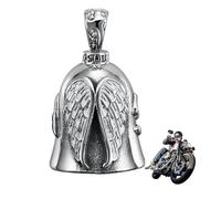 Fainca Guardian Bell, Guardian Bell Motorcycle, Guardian Angel Motorcycle, Motorcycle Bell, Guardian Biker Bell Lucky Charms, Motorcycle Accessories, for Bless the Peace, Lucky Charm, silver, 4,3 x