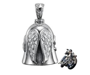 Fainca Guardian Bell, Guardian Bell Motorcycle, Guardian Angel Motorcycle, Motorcycle Bell, Guardian Biker Bell Lucky Charms, Motorcycle Accessories, for Bless the Peace, Lucky Charm, silver, 4,3 x