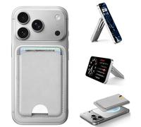 FAINDMOO For MagSafe Wallet Stand, 4-Card Holder with RFID Blocking, Magnetic Wallet with Adjustable Stand, Silm mag safe wallet for iPhone 17/16/15/14/13/12/Pro/Pro Max Serie Grey