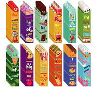 Fainne 108 Pieces Scented Scratch and Sniff Bookmarks for Kids Snack Fruit Scented Bookmarks Funny Classroom Smelly Bookmark for Students Teenager School Office Home, 12 Style