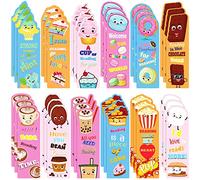 Fainne 60 Pieces Dessert Scented Bookmarks Kids Bulk Scratch and Sniff Smelly Classroom Cute Back to School Bookmarks Gift Stuff for Students Christmas End of Year Graduation Birthday Gift Favor