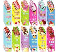 Fainne 60 Pieces Ice Cream Scented Bookmarks Kids Bulk Scratch and Sniff Smelly Classroom Cute Back to School Bookmarks Gift Stuff for Students Christmas End of Year Graduation Birthday Gift Favor