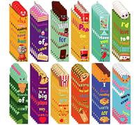 Fainne 72 Pieces Scented Scratch and Sniff Bookmarks for Kids Snack Fruit Scented Bookmarks Funny Classroom Smelly Bookmark for Students Teenager School Office Home, 12 Style