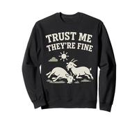 Fainting Goat Meme Goat Lover Gift Funny Farm Animal Sweatshirt