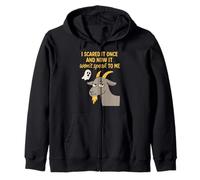 Fainting Goat Meme Goat Lover Gift Funny Farm Animal Zip Hoodie