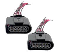 FainWan 2 Pack Headlight Wiring Pigtail Connector Plug Cable 10pin 1J0973735 Compatible with A3 A4/S4 A5/S5 A6/S6 A8 Q3/Q5/Q7/TT Bettle Bora Jetta Golf Passat
