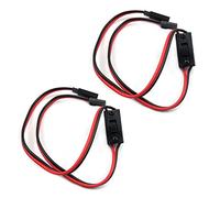 FainWan 2 Pack On/Off Power Switch Battery Receiver JST Connector Compatible with H-S-P RC 1/10 1/8 Car Crawler Buggy Multicopter Airplane -Red