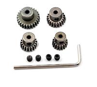 FainWan 4-Pack Steel Metal Mod 0.6 Module Pinion Gear Set Motor Gears 5mm Shaft Hole 17T 21T 26T 29T for RC Cars Trucks Crawlers Buggies
