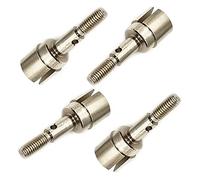 FainWan 4PCS Metal Wheel Stub Axle Shafts Adapter Drive Axle Cup 02033 Compatible with H-S-P 94123 94111 Red-cat Exceed 1/10 RC Car Buggy Truck
