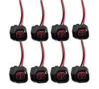 FainWan (8pcs) Fuel Injector Connector for EV6 EV14 USCAR Pigtail Harness Socket Plug Wire for LS2 LS3 LS7 Compatible with G-M Fo-rd Do-dge J-e-e-p Mustang Vehicles Bos-ch