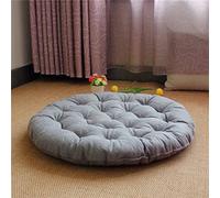 FAIPOI Cotton Thicken Seat Cushions,Floor Pillow Solid Color Round Tatami Pad,Patio Dining Floor Cushion Food Washable (Color : E, Size : 75x75cm)